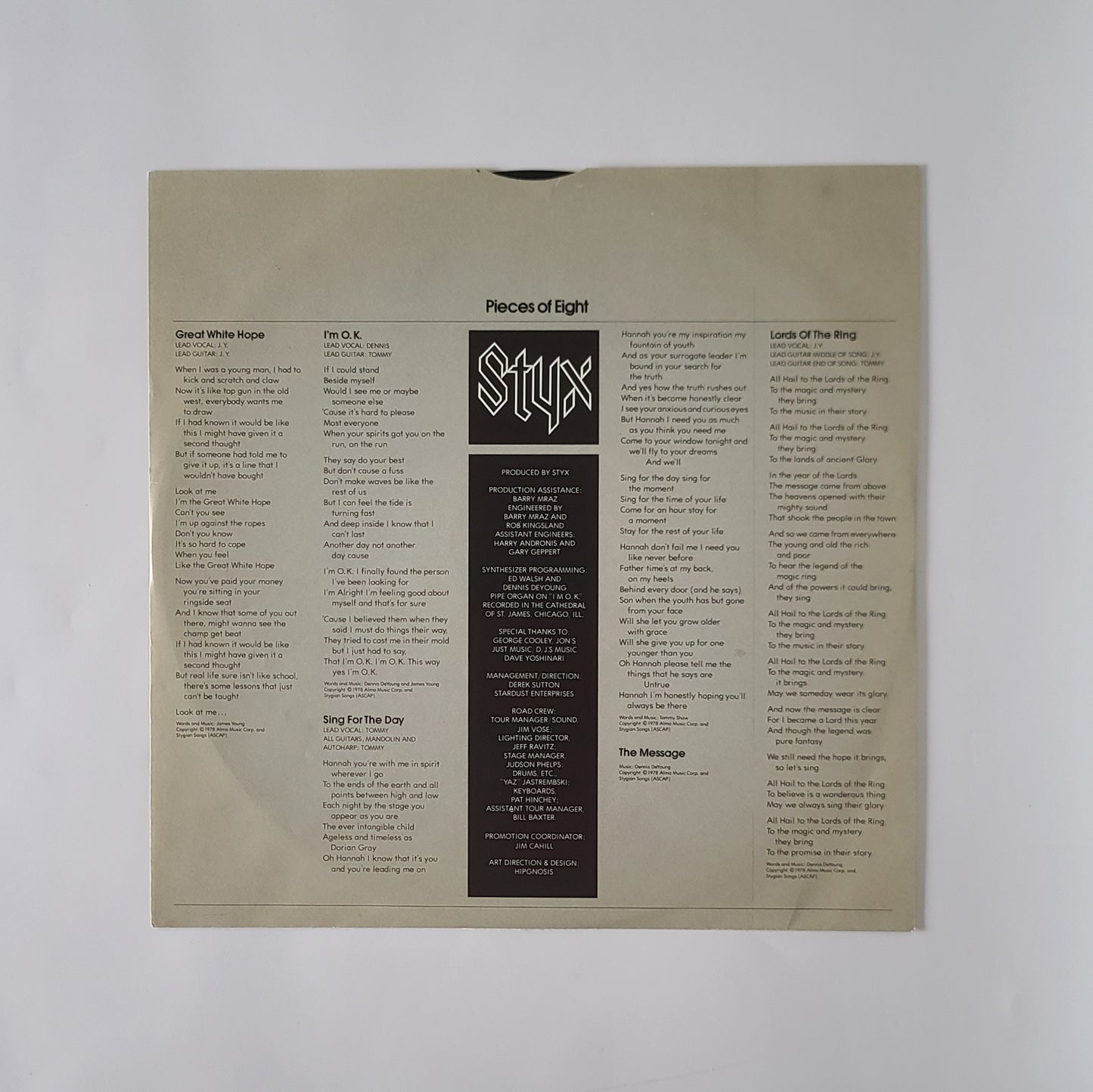 Styx ‘Pieces Of Eight’ Vinyl