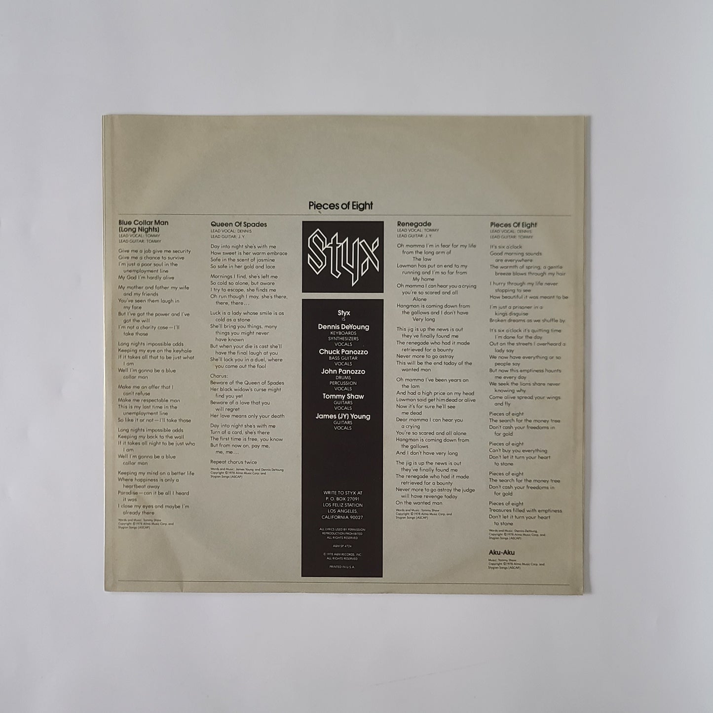 Styx ‘Pieces Of Eight’ Vinyl