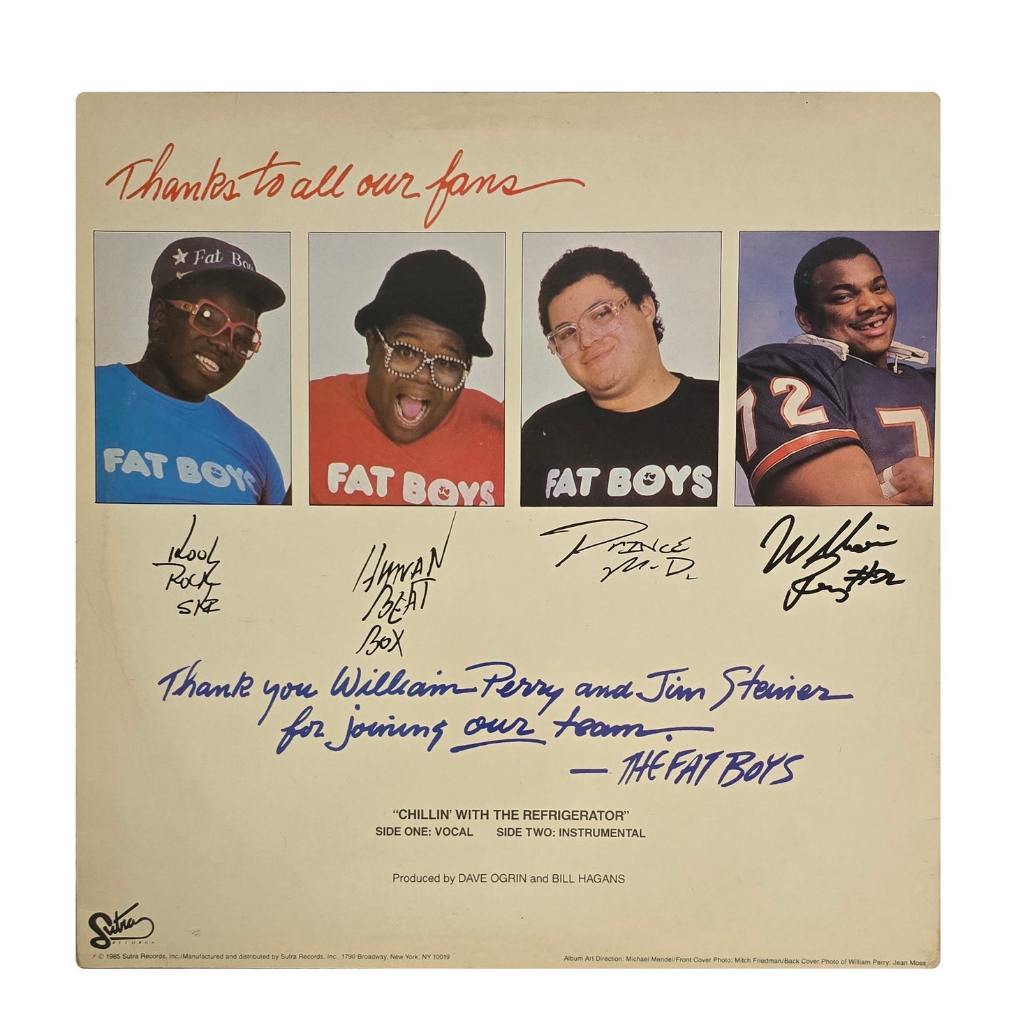 Fat Boys ‘Chillin’ With The Refrigerator’ Vinyl