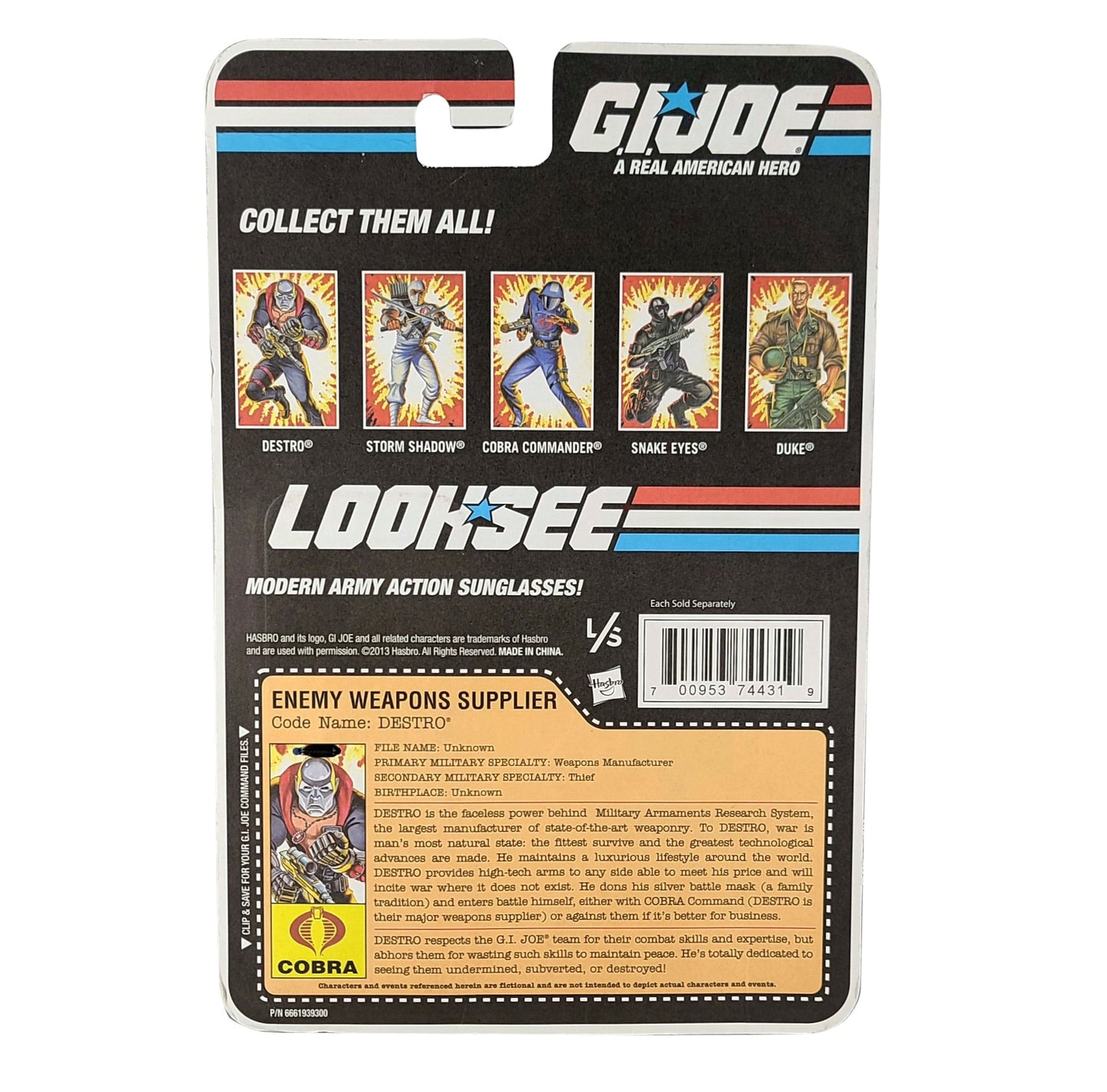 Hasbro G.I. Joe x Look/See 'Destro' Sunglasses