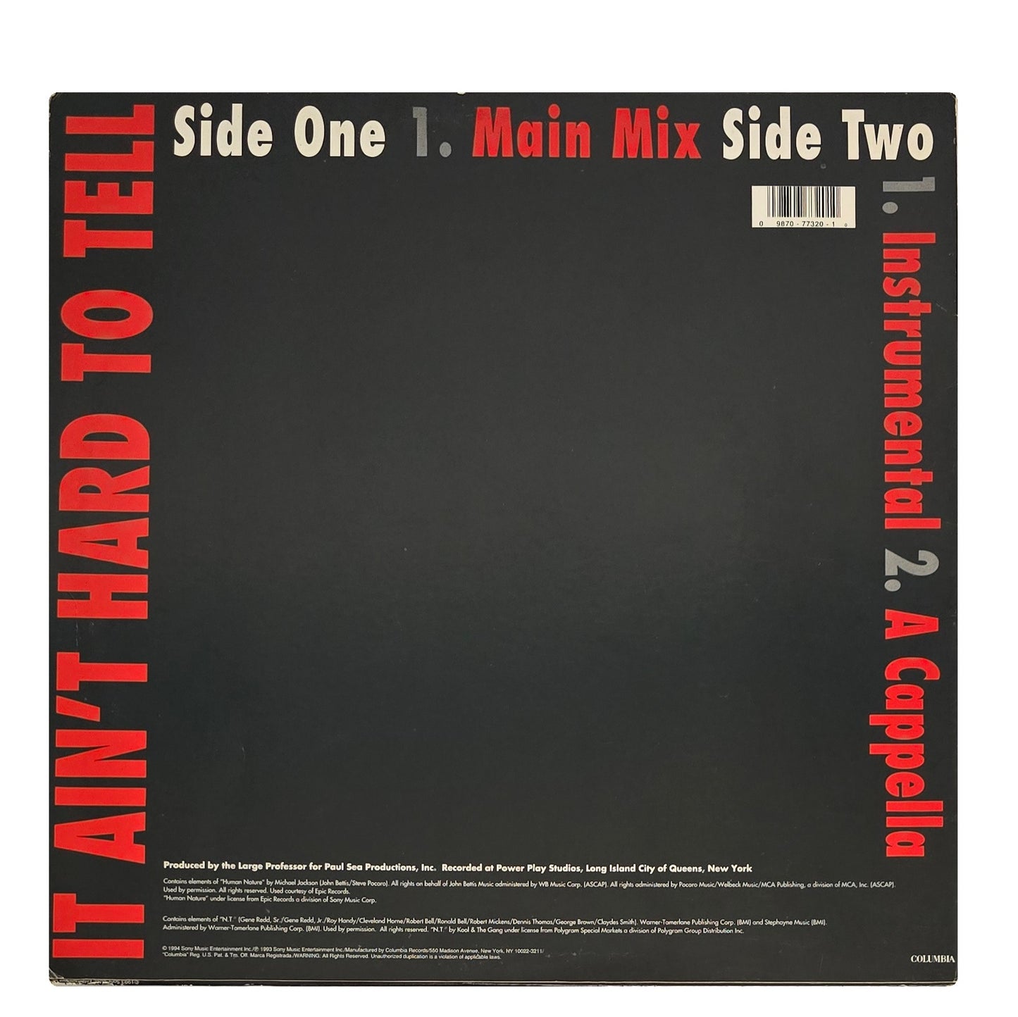Nas ‘It Ain’t Hard To Tell’ Vinyl