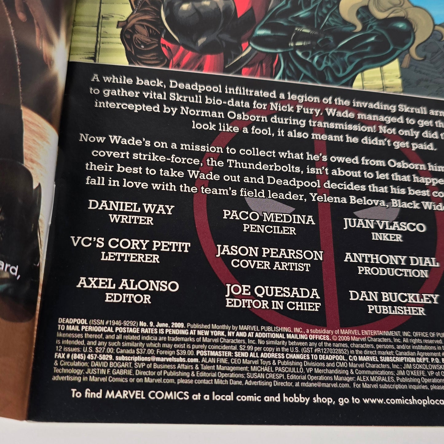Deadpool #8-9/ Thunderbolts #130-131 ('Magnum Opus' Complete crossover Story Arc) (2009)