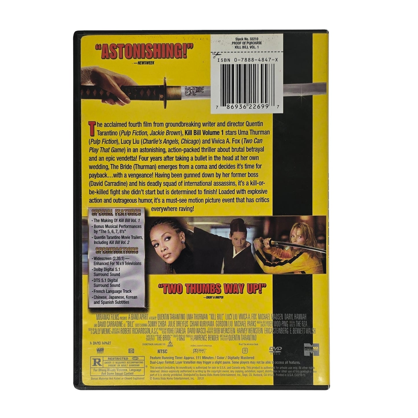 Kill Bill: Volume 1 DVD