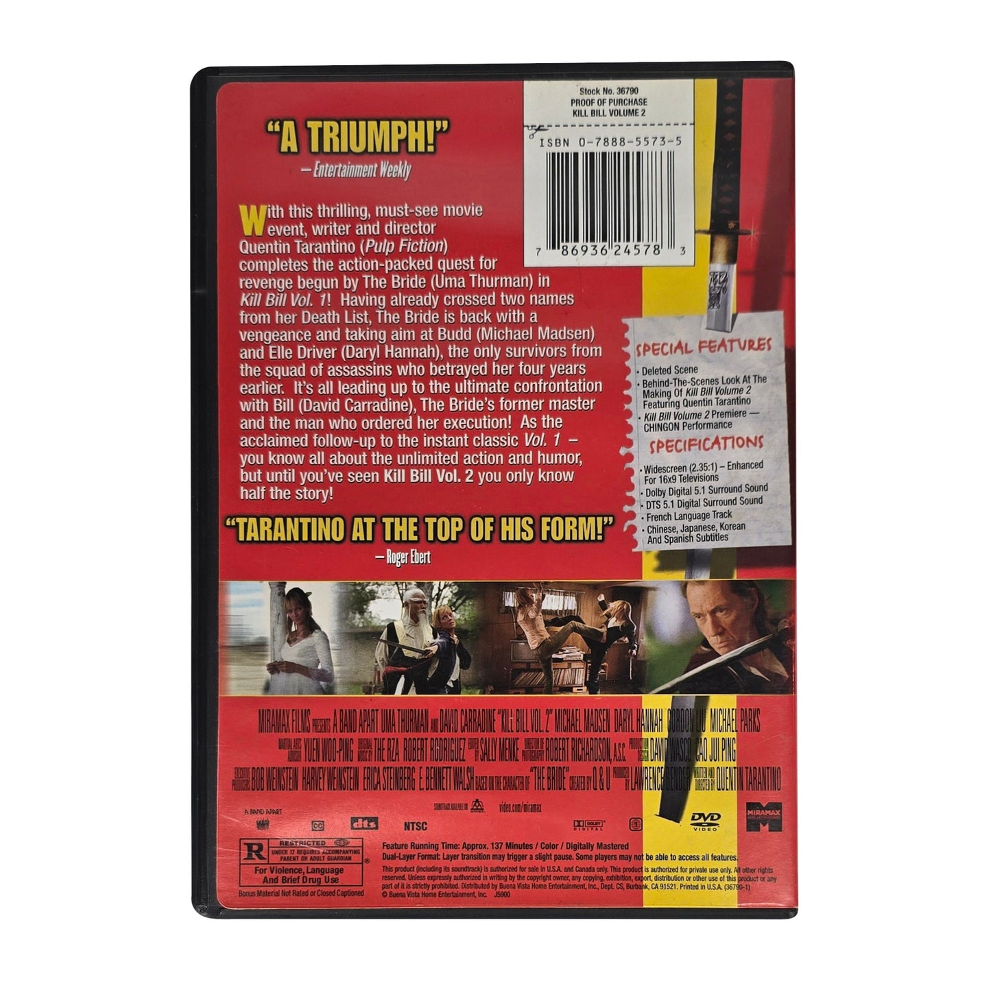 Kill Bill: Volume 2 DVD