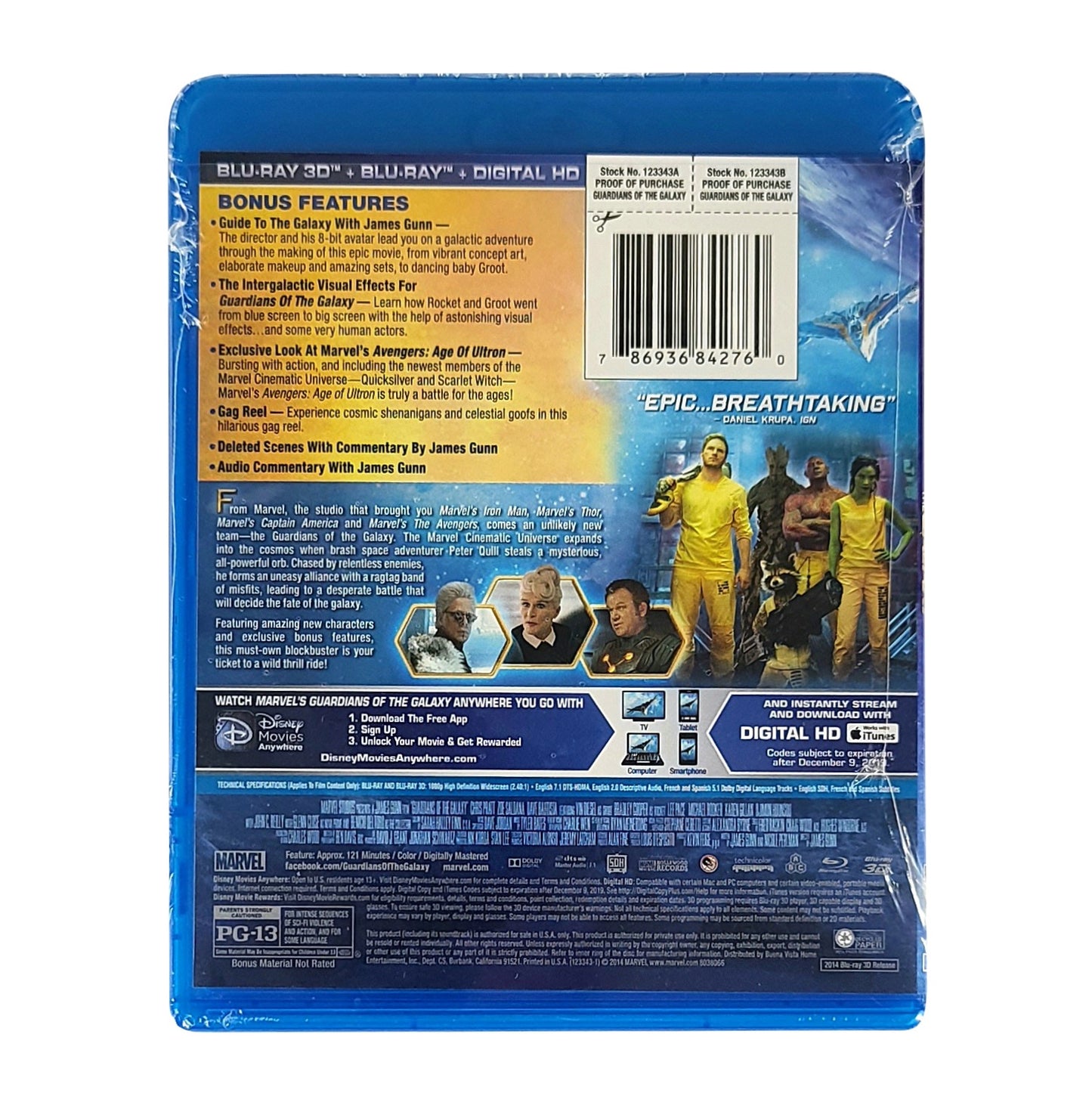'Guardians Of The Galaxy' Blu-ray